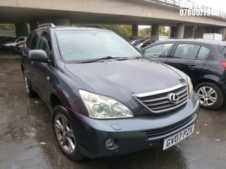 Location:  Hayes - 2007 LEXUS RX400 H SE-L CVT Estate REG: GV07PZX, Keys: No, MOT Expiry date: 10/10/2023, 3311 Hybrid Electric, Variable 1 Speed Auto Petrol/E, Former Keepers: 4