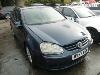 Location:  Hayes - 2007 VOLKSWAGEN GOLF MATCH TDI 105 5 Door Hatchback REG: MV57WGM, Keys: No, MOT Expiry date: 24/01/2024, 1896 Diesel, 5 Speed Manual Diesel, Former Keepers: 6