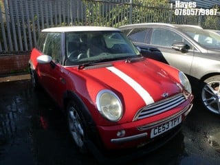 Location:  Hayes - 2003 MINI MINI COOPER AUTO 3 Door Hatchback REG: CE53TPY, Keys: No, MOT Expiry date: 15/08/2024, 1598 Petrol, Variable Speed Auto Petrol, Former Keepers: 14