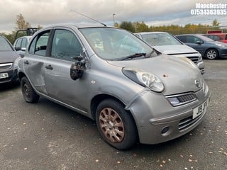 Location: Manchester - 2010 NISSAN MICRA VISIA 5 Door Hatchback REG: J19JFH, 1240 Petrol, 5 Speed Manual Petrol, Former Keepers: 4, Keys: No, MOT Expiry date: 07/09/2024