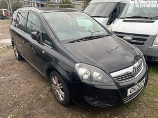 Location: North Woolwich - 2013 VAUXHALL ZAFIRA DESIGN NAV CDTI EC MPV REG: GV13ETY, Keys: No, MOT Expiry date: 12/03/2025, 1686 Diesel, 6 Speed Manual Diesel, Former Keepers: 7