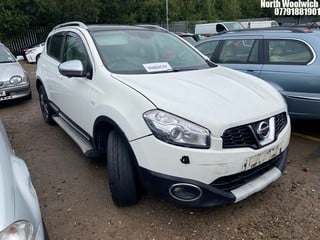 Location: North Woolwich - 2012 NISSAN QASHQAI TEKNA IS DCI 4X4 5 Door Hatchback REG: YH62CTF, Keys: No, MOT Expiry date: 15/09/2024, 1598 Diesel, 6 Speed Manual Diesel, Former Keepers: 5