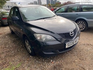 Location: North Woolwich - 2008 MAZDA 3 TS AUTO 5 Door Hatchback REG: SG08NXT, Keys: No, MOT Expiry date: 30/03/2025, 1598 Petrol, 4 Speed Auto Petrol, Former Keepers: 5