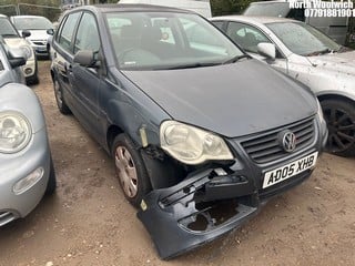 Location: North Woolwich - 2005 VOLKSWAGEN POLO E 55 5 Door Hatchback REG: AD05XHB, Keys: No, MOT Expiry date: 19/02/2025, 1198 Petrol, 5 Speed Manual Petrol, Former Keepers: 6