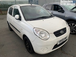 Location: BELVEDERE - 2010 KIA PICANTO 1  5 DOOR HATCHBACK REG: YB59HMY, 999cc PETROL, 5 SPEED MANUAL PETROL, Former Keepers: 6, Keys: No, MOT: Expiry date20.06.2025