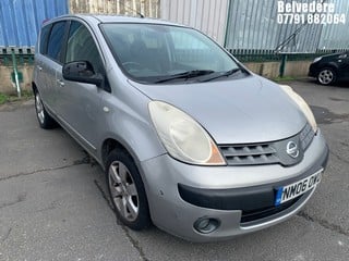 Location: BELVEDERE - 2006 NISSAN NOTE SVE MPV REG: NM06OWU, 1598cc PETROL, 5 SPEED MANUAL PETROL, Former Keepers: 5, Keys: No, MOT: Expiry date14.07.2025