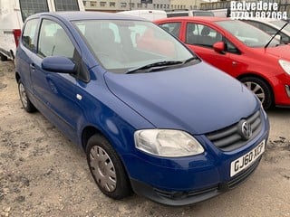 Location: Belvedere - 2010 VOLKSWAGEN URBAN FOX 55 3 Door Hatchback REG: GJ60XCP, Keys: No, MOT Expiry date: 02.10.2025, 1198 Petrol, 5 Speed Manual Petrol, Former Keepers: 3