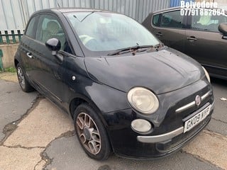 Location: Belvedere - 2009 FIAT 500 LOUNGE 3 Door Hatchback REG: GK09NYP, Keys: No, MOT Expiry date: 26/01/2024, 1242 Petrol, 5 Speed Manual Petrol, Former Keepers: 6