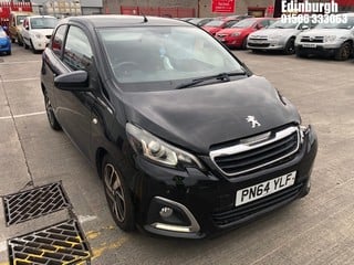 Location: Edinburgh - 2014 PEUGEOT 108 ALLURE 3 DOOR HATCHBACK REG: PN64YLF, 1199cc PETROL, 5 SPEED MANUAL PETROL, Former Keepers: 2, Keys: Yes, MOT Expiry date: 04/10/2024