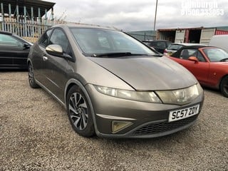 Location: Edinburgh - 2008 HONDA CIVIC SE I-VTEC 5 Door Hatchback REG: SC57ZDY, Keys: No, MOT Expiry date: 05/10/2023, 1799 Petrol, 6 Speed Manual Petrol, Former Keepers: 4