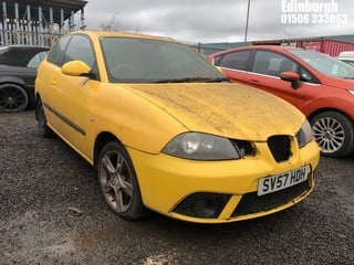 Location: Edinburgh - 2007 SEAT IBIZA FORMULA SPORT 100 3 Door Hatchback REG: SV57HDH, Keys: No, MOT Expiry date: 29/02/2024, 1390 Petrol, 5 Speed Manual Petrol, Former Keepers: 12