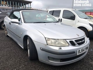 Location: Edinburgh - 2004 SAAB 9-3 AERO 210 BHP S-A Convertible REG: RJ54YNM, Keys: No, MOT Expiry date: 13/04/2024, 2000 Petrol, 5 Speed Semi Auto Petrol, Former Keepers: 6