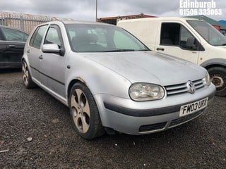 Location: Edinburgh - 2003 VOLKSWAGEN  5 Door Hatchback REG: FM03URX, Keys: No, MOT Expiry date: 29/03/2024, 1896 Diesel, , Former Keepers: 6