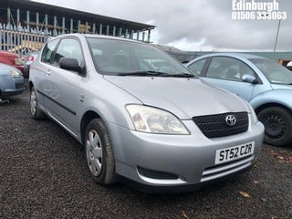 Location: Edinburgh - 2003 TOYOTA COROLLA T2 VVTI 3 Door Hatchback REG: ST52CZR, Keys: No, MOT Expiry date: 24/06/2024, 1398 Petrol, 5 Speed Manual Petrol, Former Keepers: 2