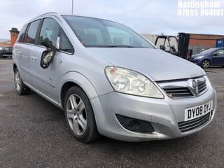 Location: Nottingham - 2008 VAUXHALL ZAFIRA DESIGN CDTI AUTO MPV REG: DY08DYJ, Keys: No, MOT Expiry date: 02/11/2024, 1910 Diesel, 6 Speed Auto Diesel, Former Keepers: 6