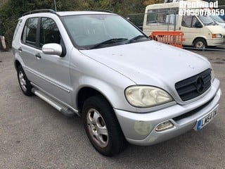 Location: BRENTWOOD - 2004 MERCEDES ML350 AUTO ESTATE REG: LM54GWJ, 3724cc PETROL, 5 SPEED MANUAL PETROL, Former Keepers: 4, Keys: No, MOT: Expiry date18.12.2024