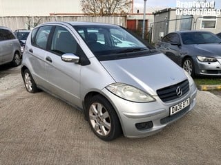 Location: Brentwood - 2006 MERCEDES A150 SPECIAL EDITION 5 Door Hatchback REG: DA06BTX, Keys: No, MOT Expiry date: 20/09/2024, 1498 Petrol, 5 Speed Manual Petrol, Former Keepers: 6