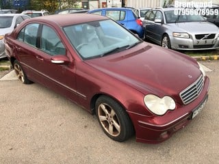 Location: Brentwood - 2005 MERCEDES C180 KOMP. AVANTGARDE SE 4 Door Saloon REG: HT05KFZ, Keys: No, MOT Expiry date: 08/01/2024, 1796 Petrol, 5 Speed Auto Petrol, Former Keepers: 4