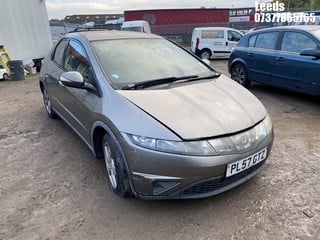 Location: Leeds - 2008 HONDA CIVIC SE I-CTDI 5 Door Hatchback REG: PL57GTZ, Keys: No, MOT Expiry date: 04-02-2024, 2204 Diesel, 6 Speed Manual Diesel, Former Keepers: 2