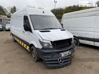 Location: Leeds - 2014 MERCEDES-BENZ SPRINTER 313 CDI Panel Van REG: GN14WNU, Keys: No, MOT Expiry date: 04-10-2024, 2143 Diesel, 6 Speed Manual Diesel, Former Keepers: 4