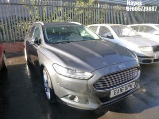 Location:  Hayes - 2016 FORD MONDEO TITANIUM AUTO Estate REG: EA16UPM, Keys: No, MOT Expiry date: 04/07/2025, 1498 Petrol, 6 Speed Auto Petrol, Former Keepers: 5