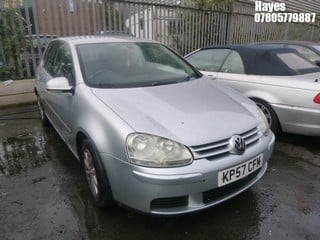 Location:  Hayes - 2007 VOLKSWAGEN GOLF MATCH FSI 115 A 5 Door Hatchback REG: KP57CFM, Keys: No, MOT Expiry date: 28/02/2025, 1598 Petrol, 6 Speed Auto Petrol, Former Keepers: 8