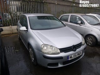 Location:  Hayes - 2005 VOLKSWAGEN GOLF FSI S 5 Door Hatchback REG: NL05NGX, Keys: No, MOT Expiry date: 25/02/2025, 1598 Petrol, 6 Speed Manual Petrol, Former Keepers: 5