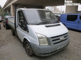 Location:  Hayes - 2007 FORD TRANSIT 85 T300S FWD Dropside Lorry REG: AJ07ZZO, Keys: No, MOT Expiry date: 02/10/2023, 2198 Diesel, 5 Speed Manual Diesel, Former Keepers: 8