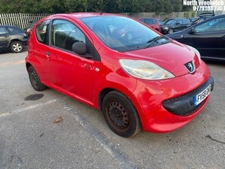 Location: North Woolwich - 2008 PEUGEOT 107 KISS 3 Door Hatchback REG: FV58GNO, Keys: No, MOT Expiry date: 27/07/2024, 998 Petrol, 5 Speed Manual Petrol, Former Keepers: 5