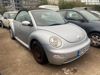 Location: North Woolwich - 2005 VOLKSWAGEN BEETLE CABRIOLET Convertible REG: EF05HVK, Keys: No, MOT Expiry date: 04/03/2025, 1595 Petrol, 5 Speed Manual Petrol, Former Keepers: 4