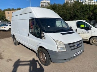 Location: North Woolwich - 2012 FORD TRANSIT 100 T350L RWD Panel Van REG: ND61TYB, Keys: No, MOT Expiry date: 26/09/2023, 2402 Diesel, 5 Speed Manual Diesel, Former Keepers: 5