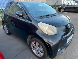 Location: BELVEDERE - 2009 TOYOTA IQ2 VVT-I 	 3 DOOR HATCHBACK REG: FG09WGC, 998cc PETROL, 5 SPEED MANUAL PETROL, Former Keepers: 6, Keys: No, MOT: Expiry date29/11/2024