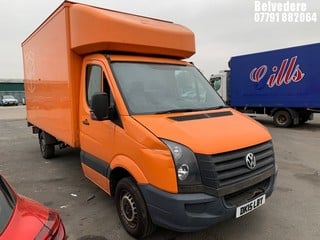 Location: BELVEDERE - 2015 VOLKSWAGEN CRAFTER CR35 TDI 	 LUTON VAN REG: DK15LBY, 1968cc DIESEL, 6 SPEED MANUAL DIESEL, Former Keepers: 2, Keys: No, MOT: Expiry date03/04/2025