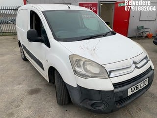 Location: BELVEDERE - 2012 CITROEN BERLINGO 850 ENTERPRISE H 	 PANEL VAN REG: AX61CDO
, 1560cc DIESEL, 5 SPEED MANUAL DIESEL, Former Keepers: 6, Keys: Yes, MOT: Expiry date14.06.2025