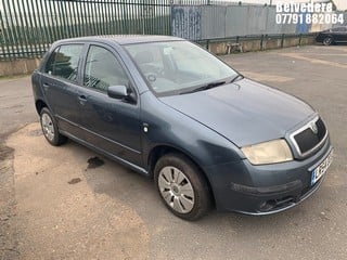 Location: Belvedere - 2004 SKODA FABIA AMBIENTE 16V 75 A 5 Door Hatchback REG: LR54DOJ, Keys: No, MOT Expiry date: 20/08/2025, 1390 Petrol, 4 Speed Auto Petrol, Former Keepers: 5