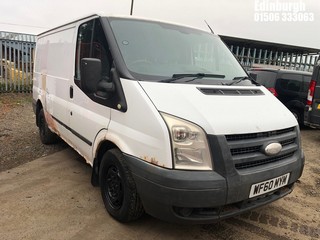 Location: Edinburgh - 2010 FORD TRANSIT 85 T260M FWD Panel Van REG: WF60MYM, Keys: No, MOT Expiry date: 13/09/2024, 2198 Diesel, 5 Speed Manual Diesel, Former Keepers: 7