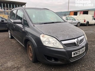 Location: Edinburgh - 2009 VAUXHALL ZAFIRA EXCLUSIV CDTI AUTO MPV REG: WN09OAS, Keys: No, MOT Expiry date: 18/05/2024, 1910 Diesel, 6 Speed Auto Diesel, Former Keepers: 11