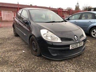 Location: Edinburgh - 2006 RENAULT CLIO EXPRESSION 3 Door Hatchback REG: SG06DVX, Keys: No, MOT Expiry date: 11/03/2024, 1390 Petrol, 5 Speed Manual Petrol, Former Keepers: 10