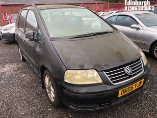 Location: Edinburgh - 2005 VOLKSWAGEN SHARAN SE TDI 130 MPV REG: DK05YJN, Keys: No, MOT Expiry date: 25/02/2023, 1896 Diesel, 6 Speed Manual Diesel, Former Keepers: 5