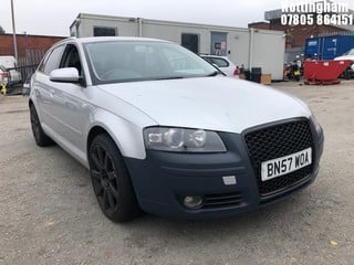 Location: Nottingham - 2007 AUDI A3 SPORT QUATTRO AUTO 5 Door Hatchback REG: BN57WOA, Keys: No, MOT Expiry date: 10/09/2024, 3189 Petrol, 6 Speed Auto Petrol, Former Keepers: 8