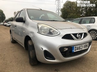 Location: Mitcham - 2014 NISSAN  MICRA VISIA 5 Door Hatchback REG: DA63VRK, Keys: No, MOT Expiry date: 29/05/2024, 1198 Petrol, 5 Speed Manual Petrol, Former Keepers: 4