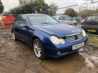 Location: Mitcham - 2002 MERCEDES C180 AUTO Coupe REG: OV02EES, Keys: No, MOT Expiry date: 25/05/2024, 1998 Petrol, 5 Speed Auto Petrol, Former Keepers: 5