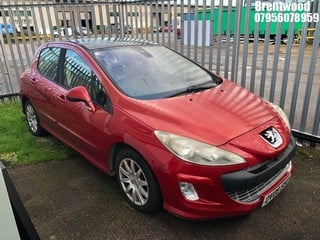 NOTE: ATF Registered Buyers ONLY - Location: Brentwood - 2008 PEUGEOT 308 SE 120 5 Door Hatchback REG: OV08SSO, Keys: No, 1598 Petrol, 5 Speed Manual Petrol, Former Keepers: 7