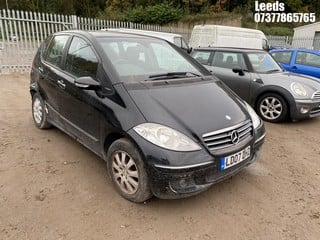 Location: Leeds - 2007 MERCEDES A170 ELEGANCE SE CVT 5 Door Hatchback REG: LD07DHZ, Keys: No, MOT Expiry date: 05-10-2024, 1699 Petrol, Variable Speed Auto Petrol, Former Keepers: 6