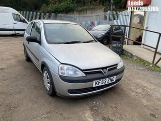 Location: Leeds - 2003 VAUXHALL CORSA CLUB 16V 3 Door Hatchback REG: KF53ZNO, Keys: No, MOT Expiry date: 04-08-2024, 1199 Petrol, 5 Speed Manual Petrol, Former Keepers: 8