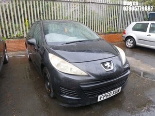 Location:  Hayes - 2010 PEUGEOT 207 S 5 Door Hatchback REG: FP60XDW, Keys: No, MOT Expiry date: 25/01/2024, 1360 Petrol, 5 Speed Manual Petrol, Former Keepers: 5