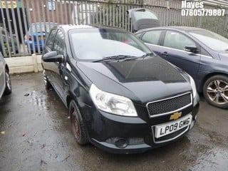 Location:  Hayes - 2009 CHEVROLET AVEO LS 5 Door Hatchback REG: LP09GMG, Keys: No, MOT Expiry date: 18/08/2024, 1206 Petrol, 5 Speed Manual Petrol, Former Keepers: 2