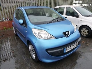 Location:  Hayes - 2007 PEUGEOT 107 URBAN 3 Door Hatchback REG: YC07SPZ, Keys: No, MOT Expiry date: 23/11/2024, 998 Petrol, 5 Speed Manual Petrol, Former Keepers: 7