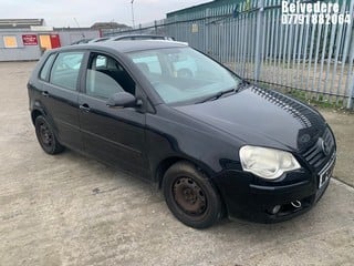 Location: Belvedere - 2008 VOLKSWAGEN  POLO MATCH 60 5 DOOR HATCHBACK  REG: MF08BWZ, 1198cc PETROL, 5 SPEED MANUAL PETROL, Former Keepers: 4, Keys: Yes, MOT Expiry date: 20/10/2024