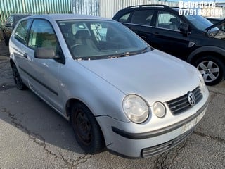 Location: Belvedere - 2003 VOLKSWAGEN POLO S 3 Door Hatchback REG: EF03NVR, Keys: No, MOT Expiry date: 18/02/2025, 1200 Petrol, 5 Speed Manual Petrol, Former Keepers: 9